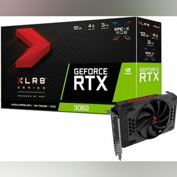 ♠️ PNY GeForce RTX 3060 XLR8 Gaming REVEL EPIC-X RGB Single Fan 12GB GDDR6 Card - Picture 2 of 6